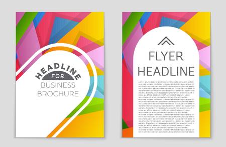 Abstract vector layout background set. For art template design, list, front page, mockup brochure theme style, banner, idea, cover, booklet, print, flyer, book, blank, card, ad, sign, sheet,, a4.のイラスト素材