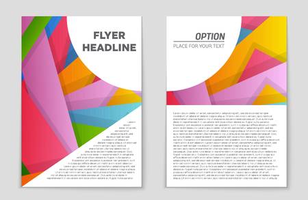 Abstract vector layout background set. For art template design, list, front page, mockup brochure theme style, banner, idea, cover, booklet, print, flyer, book, blank, card, ad, sign, sheet,, a4.のイラスト素材