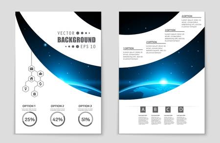 Abstract vector layout background set. For art template design, list, front page, mockup brochure theme style, banner, idea, cover, booklet, print, flyer, book, blank, card, ad, sign, sheet,, a4.のイラスト素材