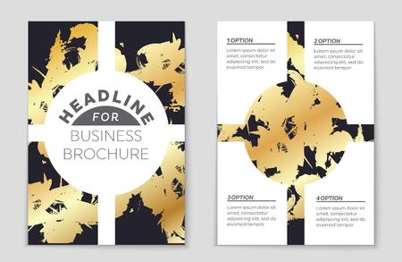 Abstract vector layout background set. For art template design, list, front page, mockup brochure theme style, banner, idea, cover, booklet, print, flyer, book, blank, card, ad, sign, sheet,, a4.のイラスト素材