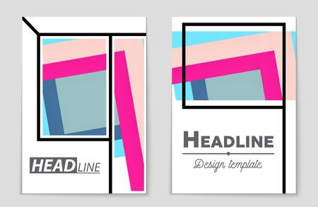 Abstract vector layout background set. For art template design, list, front page, mockup brochure...