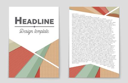 Abstract vector layout background set. For art template design, list, front page, mockup brochure theme style, banner, idea, cover, booklet, print, flyer, book, blank, card, ad, sign, sheet,, a4.のイラスト素材