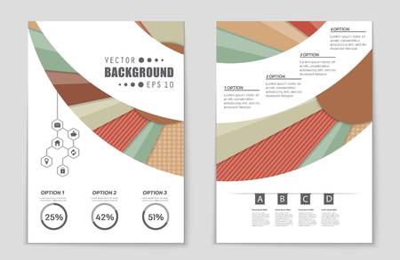 Abstract vector layout background set. For art template design, list, front page, mockup brochure theme style, banner, idea, cover, booklet, print, flyer, book, blank, card, ad, sign, sheet,, a4.のイラスト素材