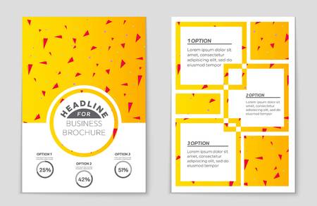 Abstract vector layout background set. For art template design, list, front page, mockup brochure theme style, banner, idea, cover, booklet, print, flyer, book, blank, card, ad, sign, sheet,, a4.のイラスト素材