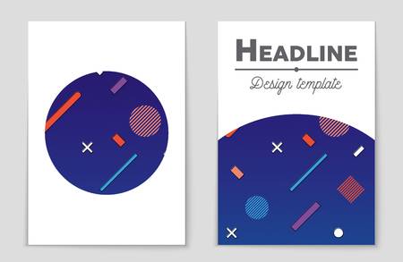 Abstract vector layout background set. For art template design, list, front page, mockup brochure theme style, banner, idea, cover, booklet, print, flyer, book, blank, card, ad, sign, sheet,, a4.のイラスト素材