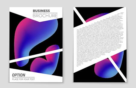Abstract vector layout background set. For art template design, list, front page, mockup brochure...