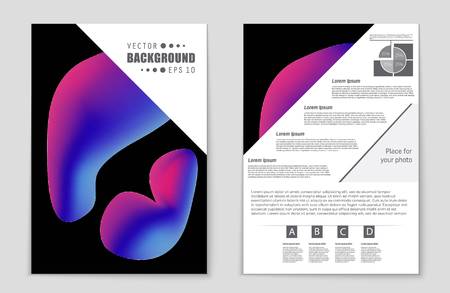 Abstract vector layout background set. For art template design, list, front page, mockup brochure...