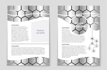 Abstract vector layout background set. For art template design, list, front page, mockup brochure theme style, banner, idea, cover, booklet, print, flyer, book, blank, card, ad, sign, sheet,, a4.のイラスト素材