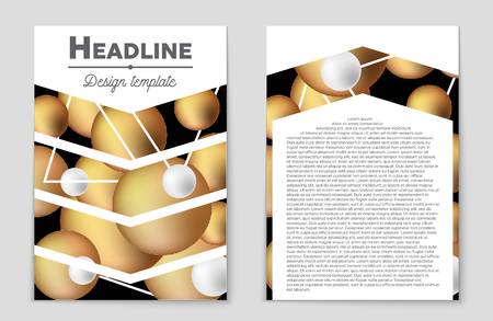 Abstract vector layout background set. For art template design, list, front page, mockup brochure theme style, banner, idea, cover, booklet, print, flyer, book, blank, card, ad, sign, sheet,, a4.のイラスト素材