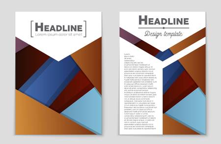 Abstract vector layout background set. For art template design, list, front page, mockup brochure theme style, banner, idea, cover, booklet, print, flyer, book, blank, card, ad, sign, sheet,, a4.のイラスト素材