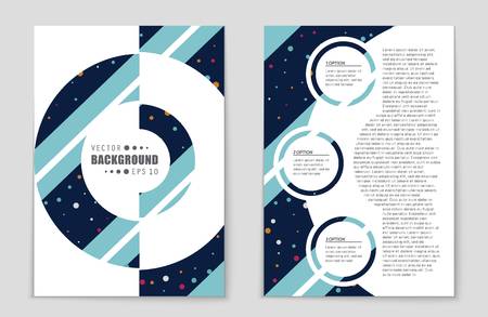 Abstract vector layout background set. For art template design, list, page, mockup brochure theme style, banner, idea, cover, booklet, print, flyer, book, blank, card, ad, sign, sheet,, a4.のイラスト素材