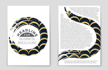 Abstract vector layout background set. For art template design, list, front page, mockup brochure theme style, banner, idea, cover, booklet, print, flyer, book, blank, card, ad, sign, sheet,, a4.のイラスト素材