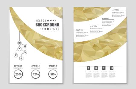 Abstract vector layout background set. For art template design, list, front page, mockup brochure theme style, banner, idea, cover, booklet, print, flyer, book, blank, card, ad, sign, sheet,, a4.のイラスト素材