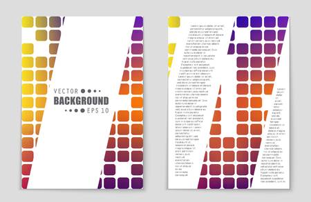 Abstract vector layout background set. For art template design, list, front page, mockup brochure theme style, banner, idea, cover, booklet, print, flyer, book, blank, card, ad, sign, sheet,, a4.のイラスト素材
