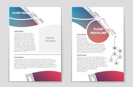 Abstract vector layout background set. For art template design, list, front page, mockup brochure theme style, banner, idea, cover, booklet, print, flyer, book, blank, card, ad, sign, sheet,, a4.のイラスト素材