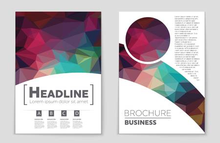 Abstract vector layout background set. For art template design, list, page, mockup brochure theme style, banner, idea, cover, booklet, print, flyer, book, blank, card, ad, sign, sheet,, a4.のイラスト素材