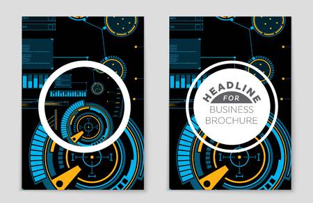 Abstract vector layout background set. For art template design, list, page, mockup brochure theme style, banner, idea, cover, booklet, print, flyer, book, blank, card, ad, sign, sheet,, a4.のイラスト素材