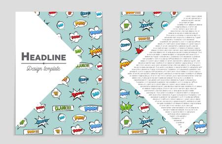 Abstract vector layout set. For art template design, list, front page, mockup brochure theme style, banner idea.のイラスト素材