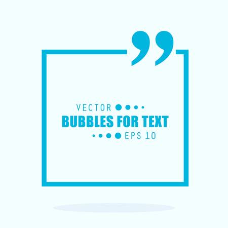 Abstract concept vector empty speech square quote text bubble. For web and mobile app isolated on background, illustration template design, creative presentation, business infographic social media.のイラスト素材
