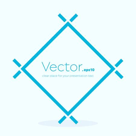 Abstract concept vector empty speech square quote text bubble. For web and mobile app isolated, illustration template design, creative presentation, business infographic social media.のイラスト素材