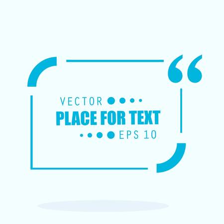 Abstract concept vector empty speech square quote text bubble. For web and mobile app isolated, illustration template design, creative presentation, business infographic social media.のイラスト素材
