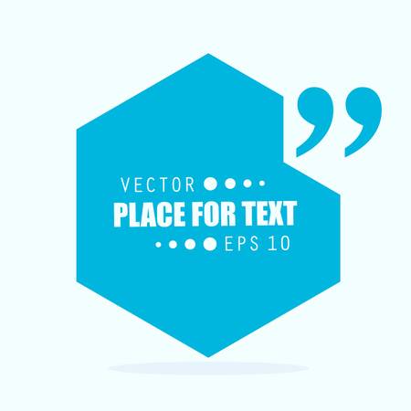 Abstract concept vector empty speech square quote text bubble. For web and mobile app isolated, illustration template design, creative presentation, business infographic social media.のイラスト素材
