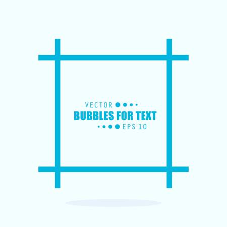 Abstract concept vector empty speech square quote text bubble. For web and mobile app isolated, illustration template design, creative presentation, business infographic social media.のイラスト素材