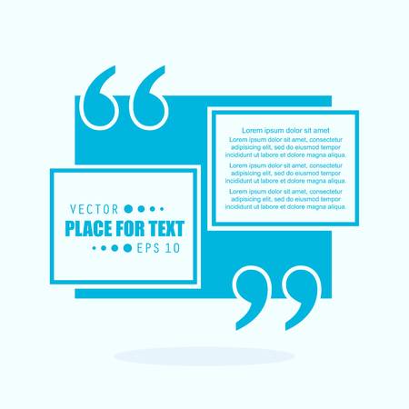Abstract concept vector empty speech square quote text bubble. For web and mobile app isolated on background, illustration template design, creative presentation, business infographic social media.のイラスト素材
