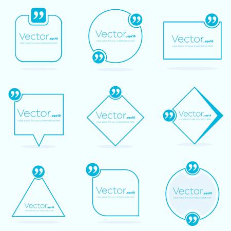 Abstract concept vector empty speech square quote text bubble. For web and mobile app isolated on background, illustration template design, creative presentation, business infographic social media.のイラスト素材