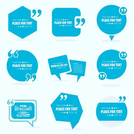 Abstract concept vector empty speech square quote text bubble. For web and mobile app isolated, illustration template design, creative presentation, business infographic social media.のイラスト素材