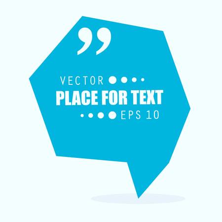 Abstract concept vector empty speech square quote text bubble. For web and mobile app isolated, illustration template design, creative presentation, business infographic social media.のイラスト素材