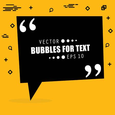 Abstract concept vector empty speech square quote text bubble. For web and mobile app isolated on background, illustration template design, creative presentation, business infographic social media.のイラスト素材