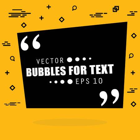 Abstract concept vector empty speech square quote text bubble. For web and mobile app isolated on background, illustration template design, creative presentation, business infographic social media.のイラスト素材