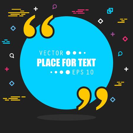 Abstract concept vector empty speech square quote text bubble. For web and mobile app isolated, illustration template design, creative presentation, business infographic social media.のイラスト素材