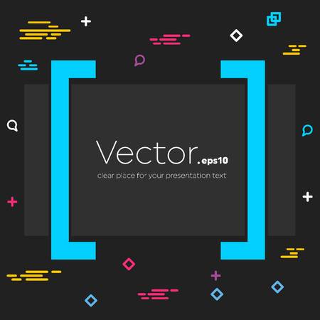 Abstract concept vector empty speech square quote text bubble. For web and mobile app isolated, illustration template design, creative presentation, business infographic social media.のイラスト素材