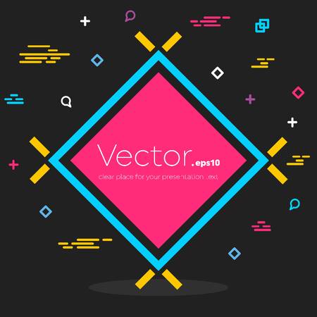 Abstract concept vector empty speech square quote text bubble. For web and mobile app isolated, illustration template design, creative presentation, business infographic social media.のイラスト素材