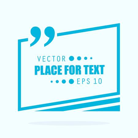 Abstract concept vector empty speech square quote text bubble. For web and mobile app isolated on background, illustration template design, creative presentation, business infographic social media.のイラスト素材