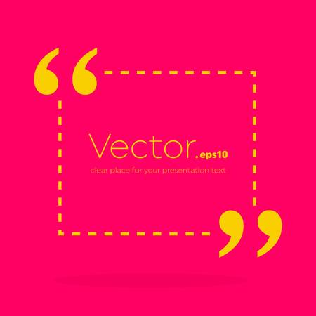 Abstract concept vector empty speech square quote text bubble. For web and mobile app isolated , illustration template design, creative presentation, business infographic social media.のイラスト素材