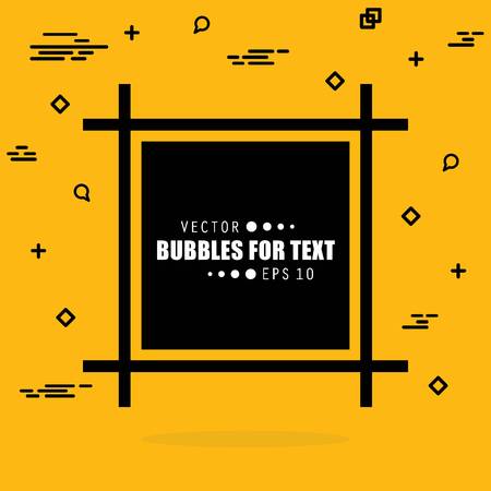 Abstract concept vector empty speech square quote text bubble. For web and mobile app isolated on background, illustration template design, creative presentation, business infographic social media.のイラスト素材