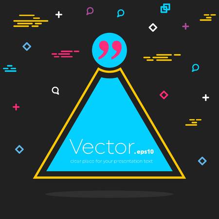 Abstract concept vector empty speech square quote text bubble. For web and mobile app isolated on background, illustration template design, creative presentation, business infographic social media.のイラスト素材