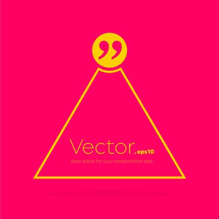 Abstract concept vector empty speech square quote text bubble. For web and mobile app isolated on background, illustration template design, creative presentation, business infographic social media.のイラスト素材