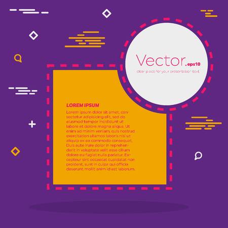 Abstract concept vector empty speech square quote text bubble. For web and mobile app isolated, illustration template design, creative presentation, business infographic social media.のイラスト素材