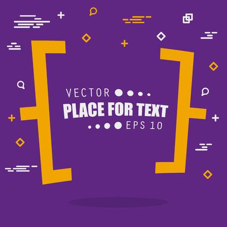 Abstract concept vector empty speech square quote text bubble. For web and mobile app isolated, illustration template design, creative presentation, business infographic social media.のイラスト素材