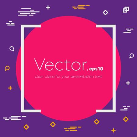 Abstract concept vector empty speech square quote text bubble. For web and mobile app isolated, illustration template design, creative presentation, business infographic social media.のイラスト素材