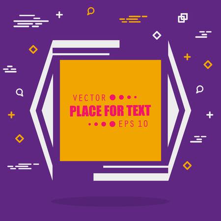Abstract concept vector empty speech square quote text bubble. For web and mobile app isolated, illustration template design, creative presentation, business infographic social media.のイラスト素材