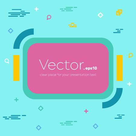Abstract concept vector empty speech square quote text bubble. For web and mobile app isolated on background, illustration template design, creative presentation, business infographic social media.のイラスト素材