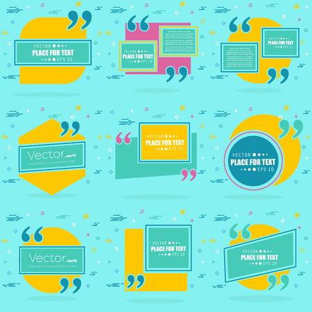 Abstract concept vector empty speech square quote text bubble. For web and mobile app isolated on background, illustration template design, creative presentation, business infographic social media.のイラスト素材