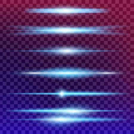 Creative concept Vector set of glow light effect stars bursts with sparkles isolated on black background. For illustration template art design, banner for Christmas celebrate, magic flash energy ray.のイラスト素材