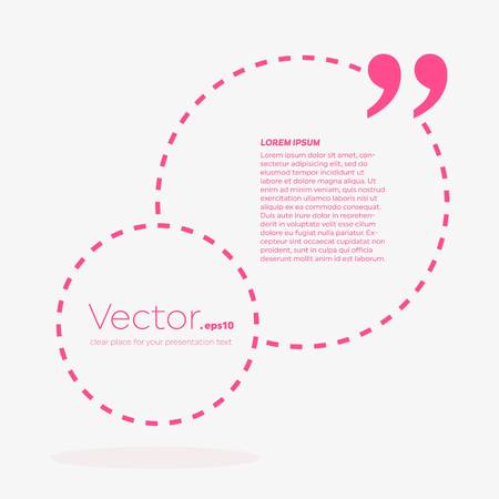 Abstract concept vector empty speech square quote text bubble. For web and mobile app isolated on background, illustration template design, creative presentation, business infographic social media.のイラスト素材