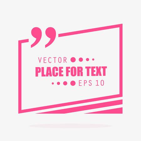 Abstract concept vector empty speech square quote text bubble. For web and mobile app isolated on background, illustration template design, creative presentation, business infographic social media.のイラスト素材